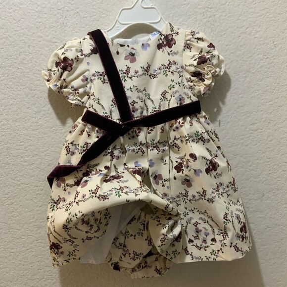 New Luli & me  red matching set  Floral Infant Dress 12 M - Picture 7 of 7